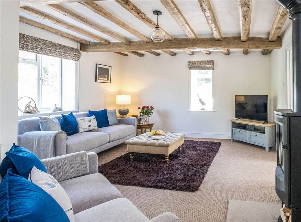 Living room at Laurel Cottage in Blyford, near Halesworth, Suffolk
