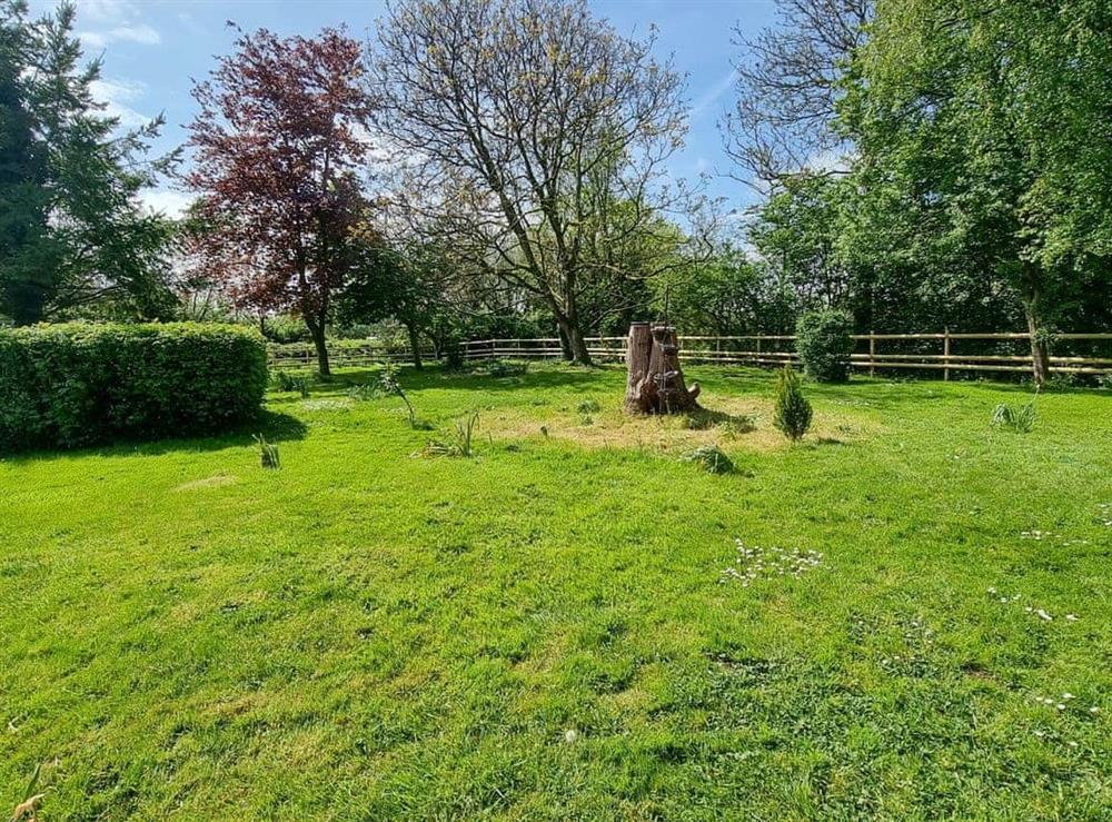 Garden at Laurel Farm in East Rolston, near Weston-super-Mare, Avon