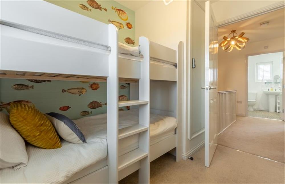 First floor: Bedroom three with full-size bunk beds (photo 2) at Lavandula, Burnham Market near Kings Lynn