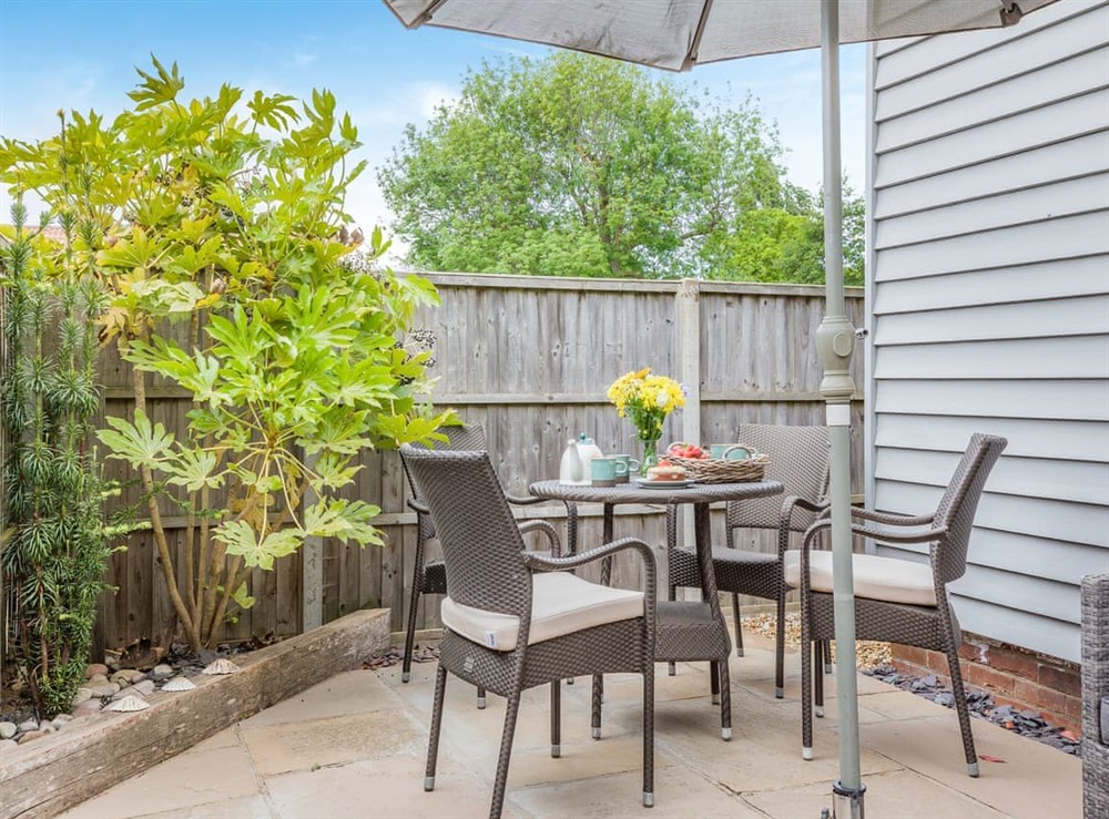 Sitting-out-area at Lavender Barn in Heacham, Norfolk