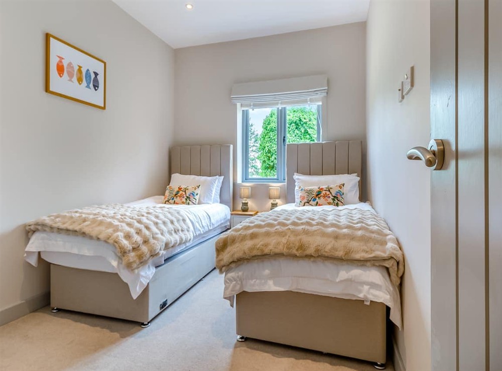Twin bedroom at Lavender Barn in Heacham, Norfolk