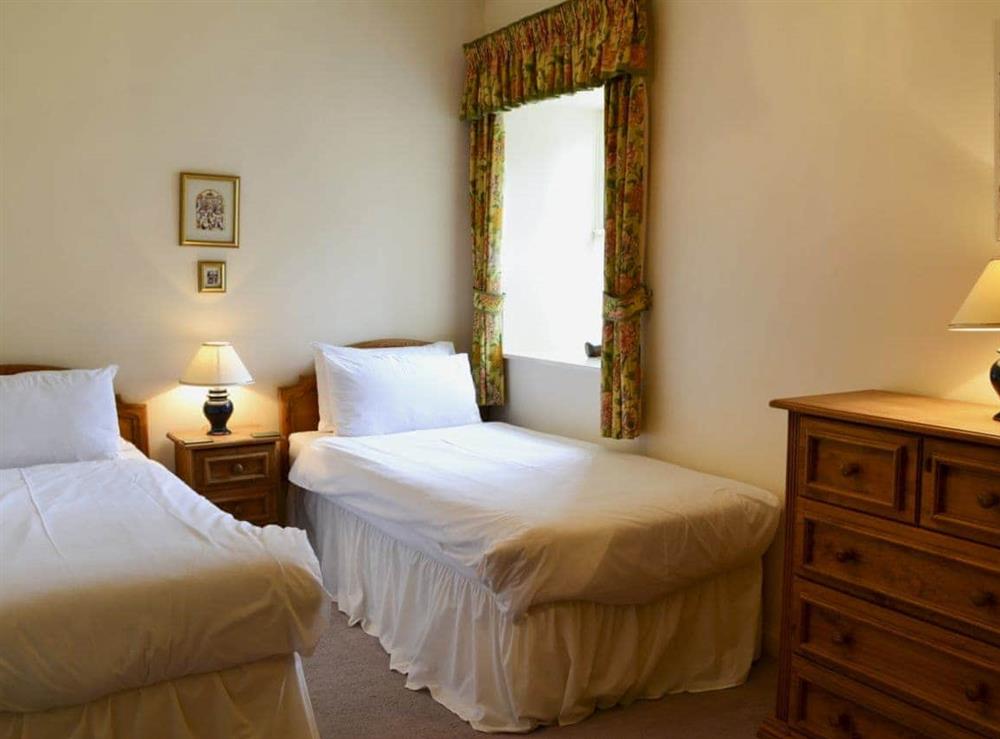 Twin bedroom at Lavender Cottage in Akeld, Wooler, Northumberland., Great Britain