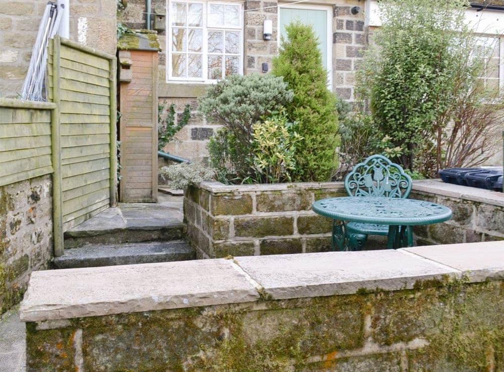 Outdoor area at rear of property at Lavender Cottage in Bewerley, near Pateley Bridge, North Yorkshire