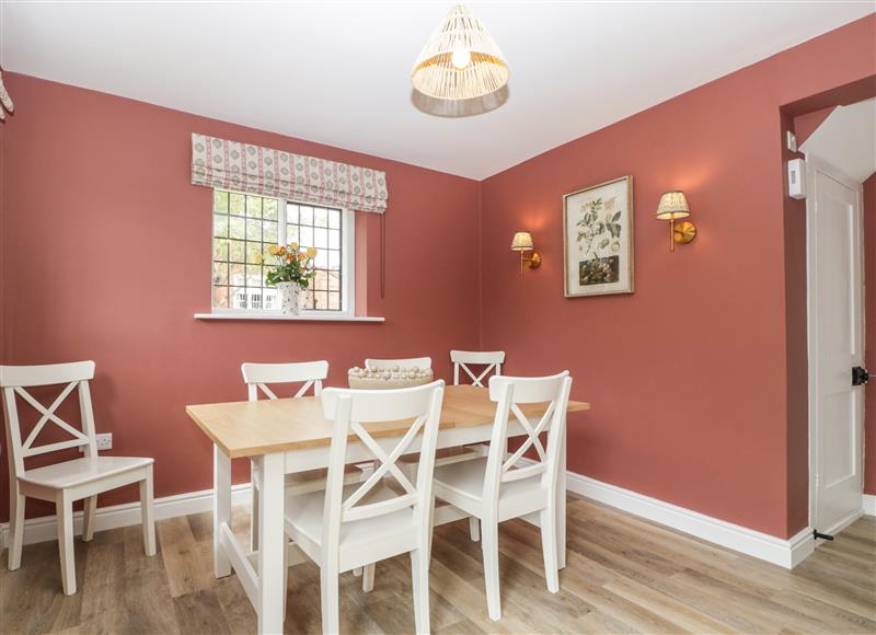 This is the dining room at Lavender Cottage, Madresfield near Malvern