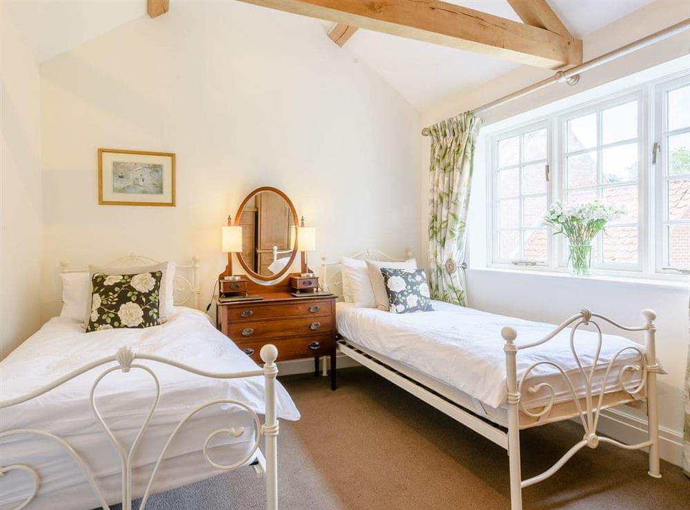 Twin bedroom at Lavender Cottage in Wells-next-the-Sea, Norfolk., Great Britain