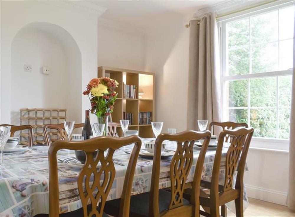 Light and airy dining room at Lavender Cottage in Winterton-on-Sea, near Great Yarmouth, Norfolk