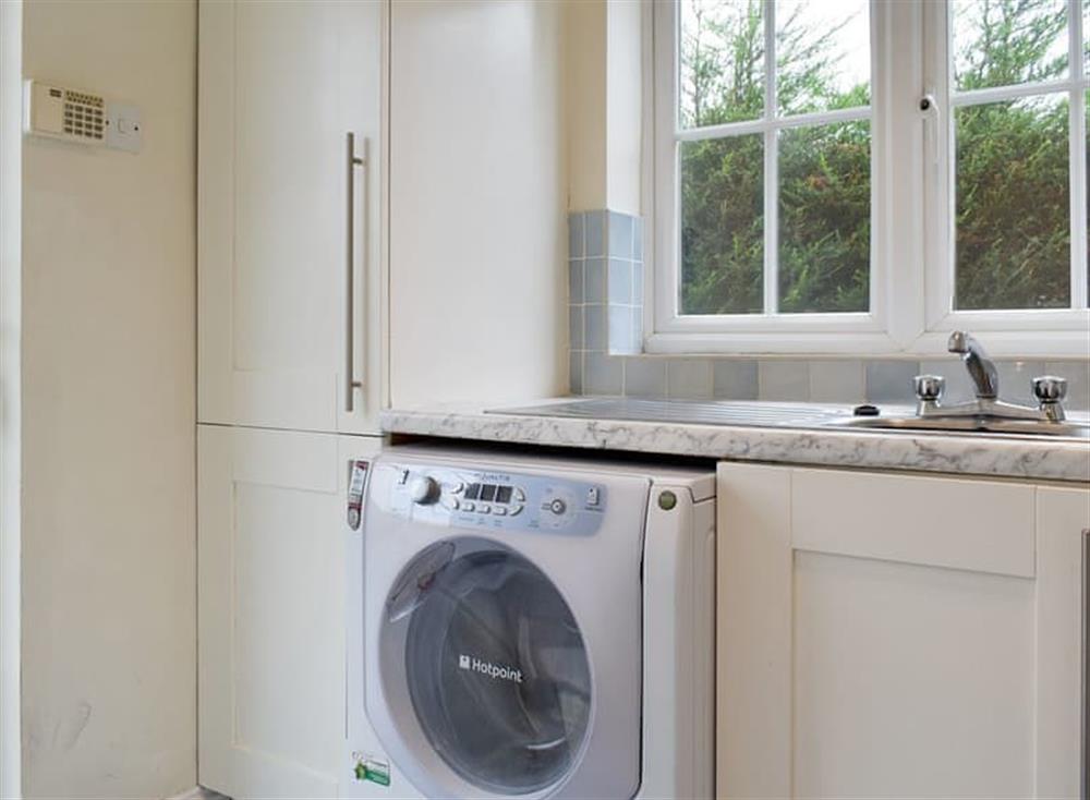 Practical utility room with ground floor WC at Lavender Cottage in Winterton-on-Sea, near Great Yarmouth, Norfolk