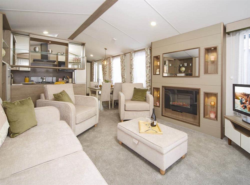 Open plan living space at Lavender Lodge in Lavender Lodge, Gloucestershire