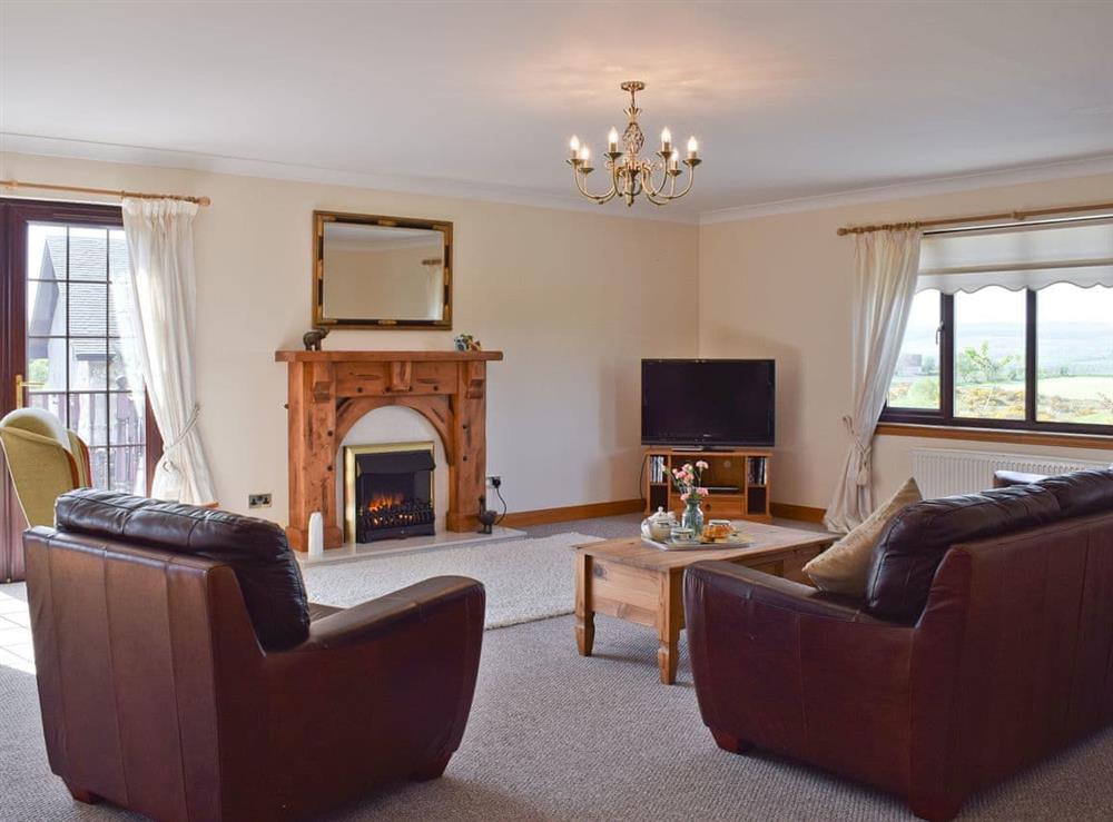 Living room at Lawford Lodge in Bonnybridge, near Falkirk, Stirlingshire