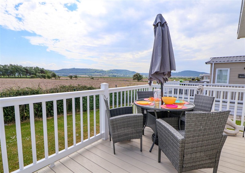 This is the patio at Lawi39, Towyn