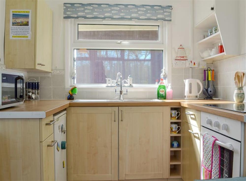 Well equipped kitchen area at Lazidays in Mundesley, near Cromer, Norfolk