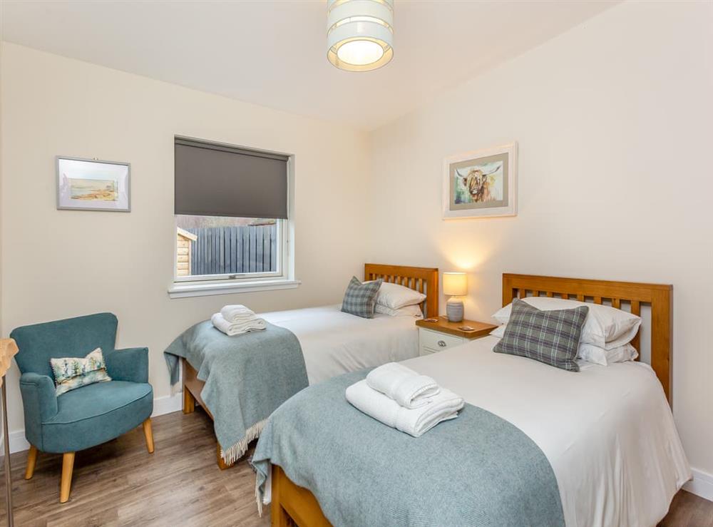 Twin bedroom at Learag in Culbokie, near Dingwall, Ross-Shire