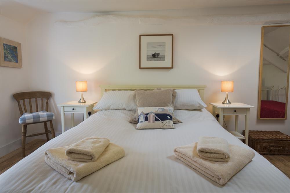 Master bedroom with King-size bed (photo 2) at Lee Cottage in , Stokenham, Kingsbridge