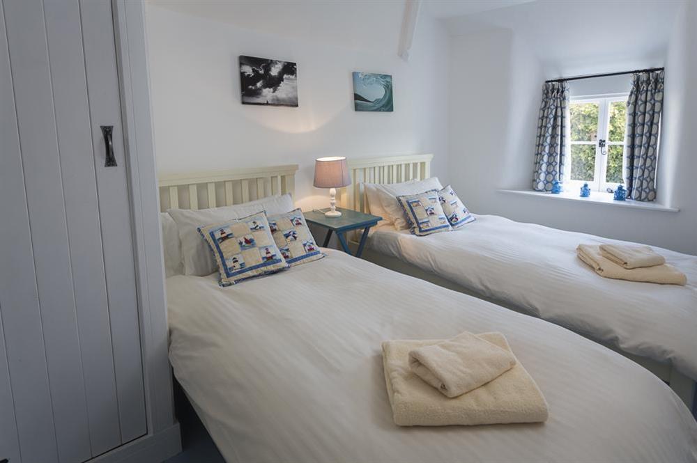 Twin bedroom at Lee Cottage in , Stokenham, Kingsbridge