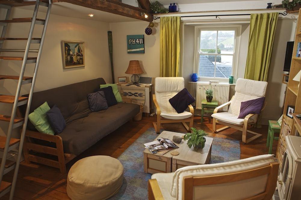 Comfortably furnished living space at Lee Shore in 88 Fore Street, Salcombe