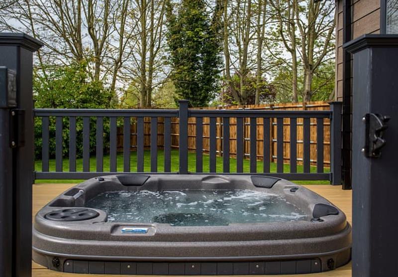 Hot tub in the Tresco at Lee Valley in Dobbs Weir, near Broxbourne
