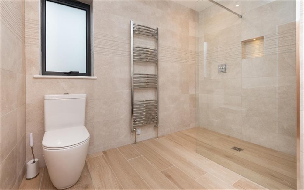Bedroom 3 en suite shower room at Leigh Hill in Salcombe