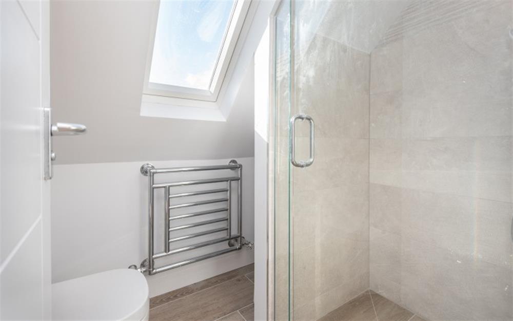 Second floor shower room at Leigh Hill in Salcombe