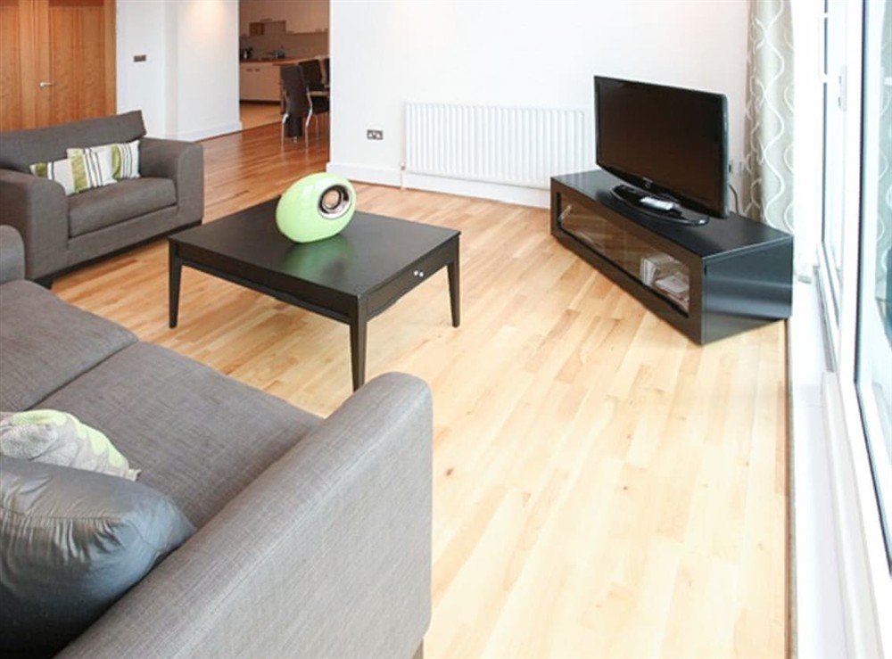 Living area at Les Bateaux in Poole, Dorset