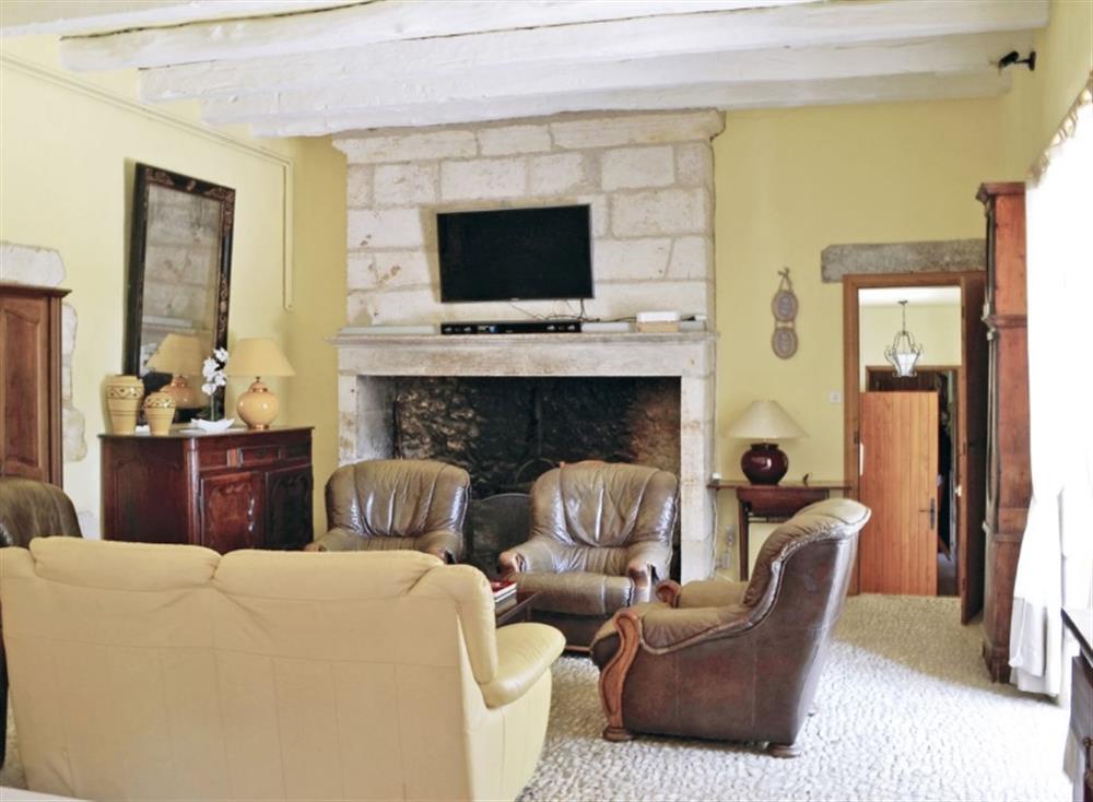 Living room at Les Jangoulies in Cubjac, Dordogne, France
