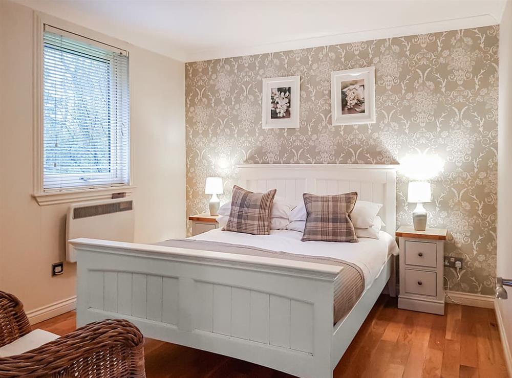Double bedroom at Leven Lodge 3 in Loch Lomond, Dumbartonshire