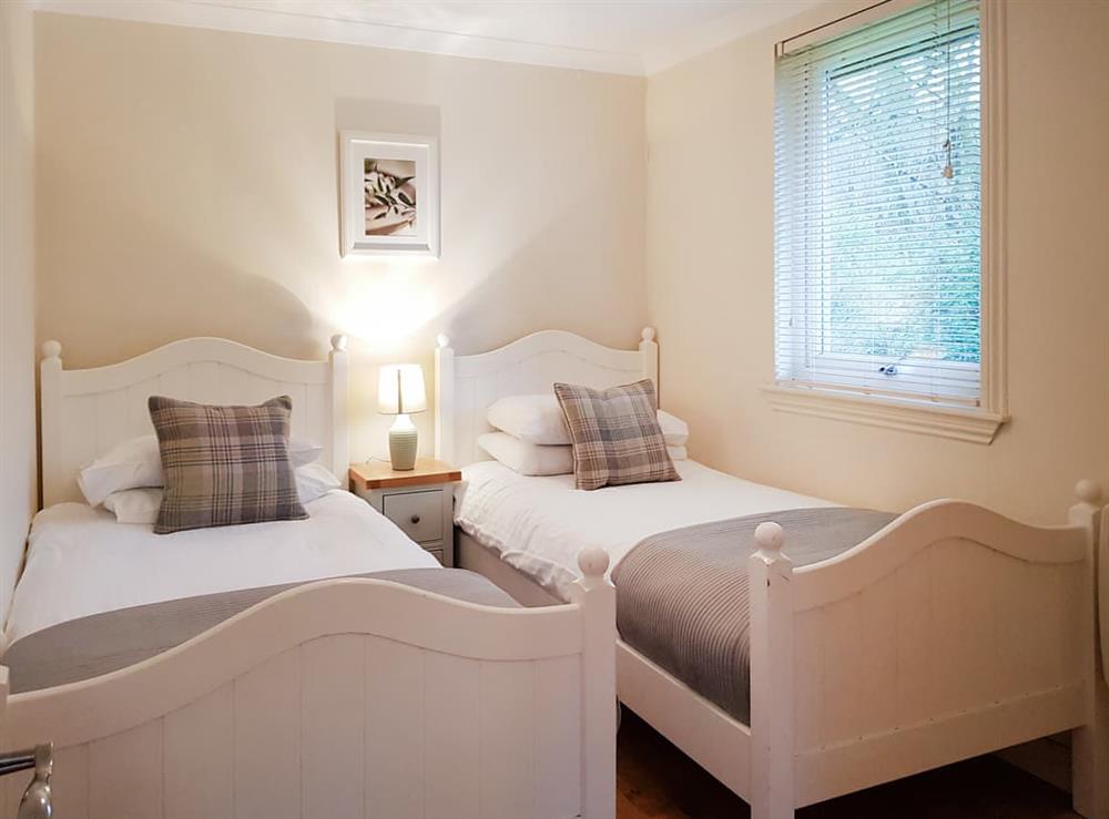 Twin bedroom at Leven Lodge 3 in Loch Lomond, Dumbartonshire