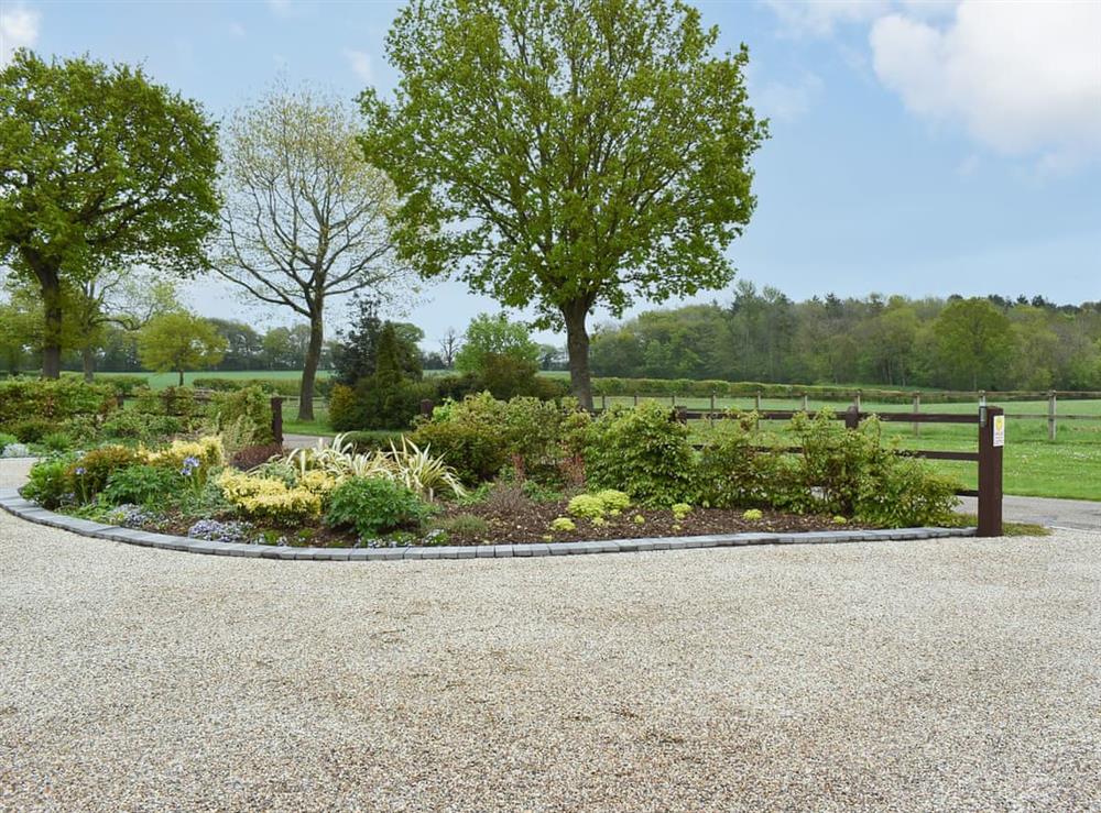 Driveway at Leveret Lodge in Bures, Suffolk