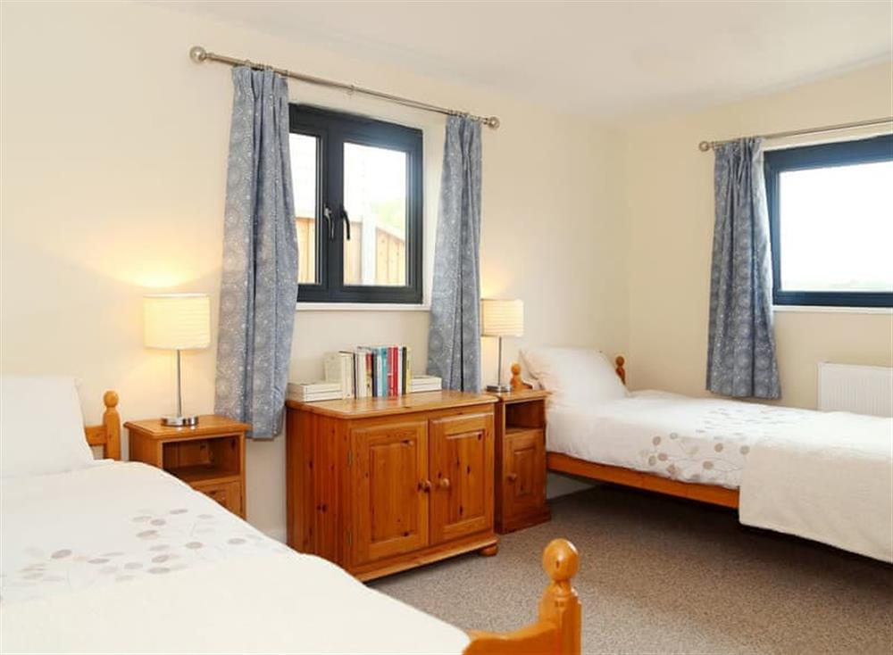 Twin bedroom at Leveret Lodge in Canterbury, Kent