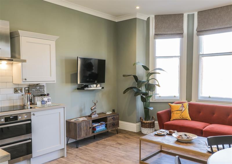 The living area at Lewis Hunton Suite, Loftus