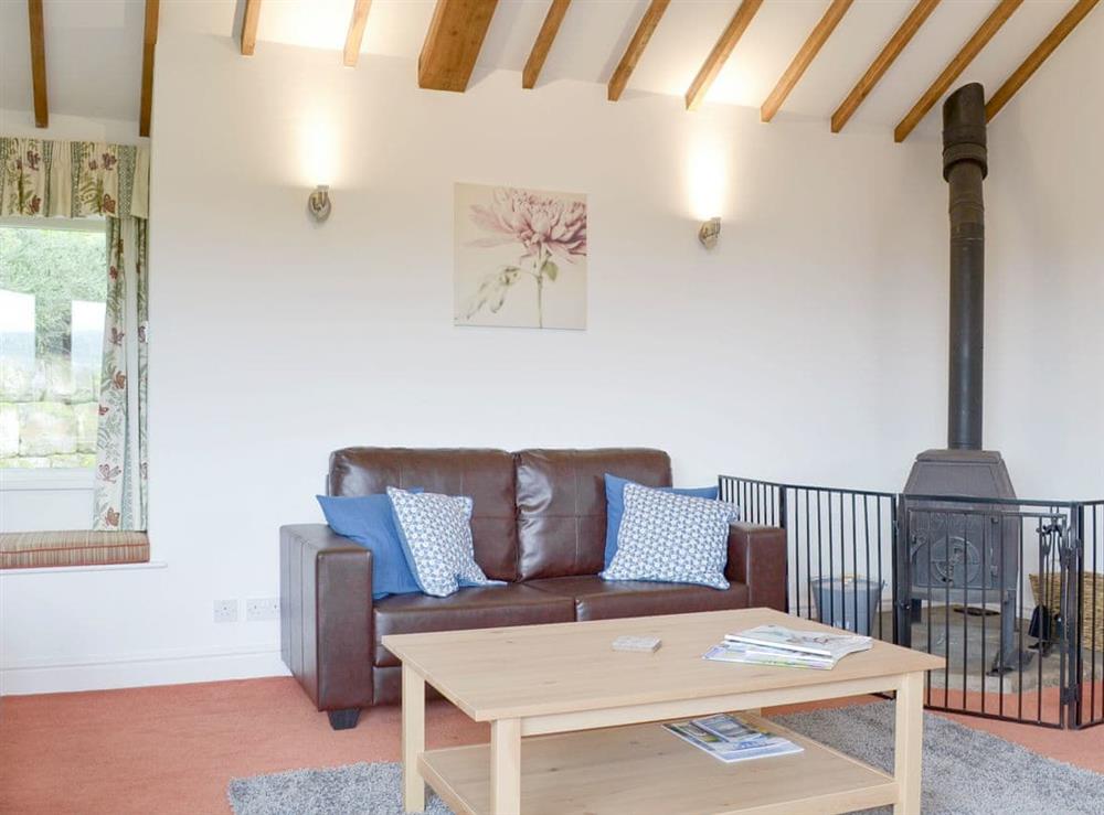 Warm and welcoming living area at Leyfield Coach House in Kirkby Lonsdale, Cumbria