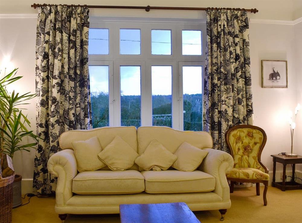 Living room at Leygreen Farmhouse in Beaulieu, near Brockenhurst, Hampshire