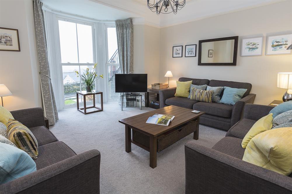 A light relaxing room with bay window at Leylands in Allenhayes Road, Salcombe