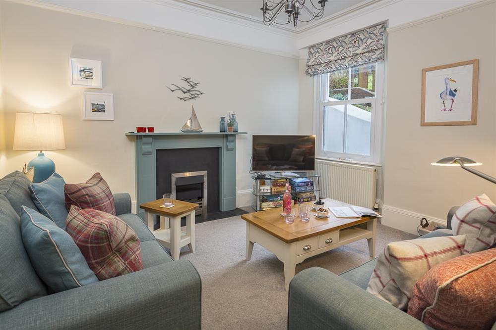 Second sitting room with television and plenty of games (for any rainy days) at Leylands in Allenhayes Road, Salcombe