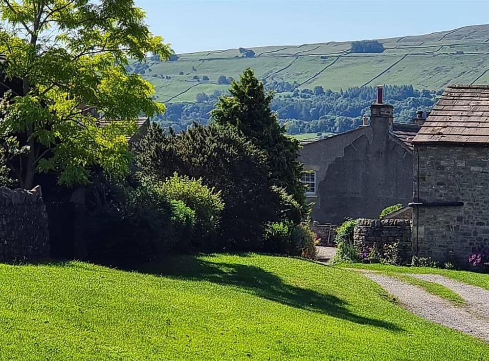 Looking towards Pen Hill at Lightfoot House in Redmire, near Leyburn, Yorkshire, North Yorkshire