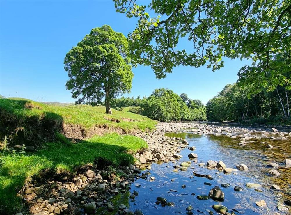River Ure at Lightfoot House in Redmire, near Leyburn, Yorkshire, North Yorkshire