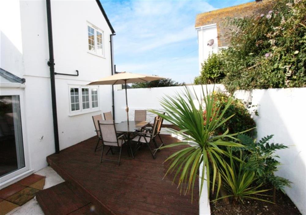 Patio at Lighthouse Cottage in Trevarrian