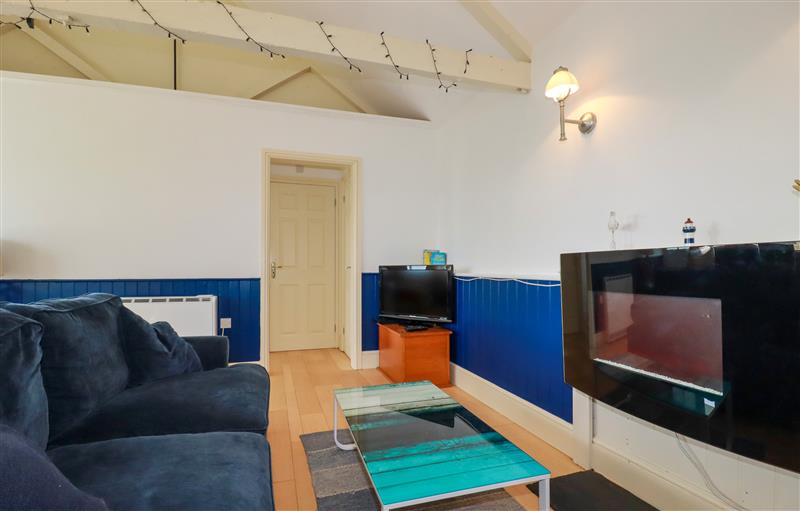 The living area at Lighthouse Cottage, Truro