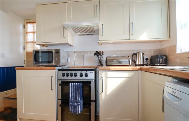 This is the kitchen at Lighthouse Cottage, Truro