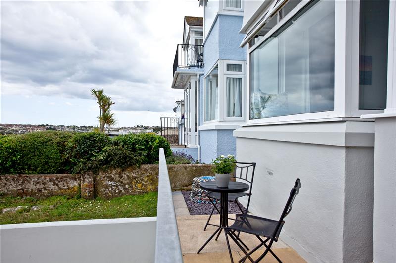 Outdoor seating at Lighthouse View, Brixham, Devon