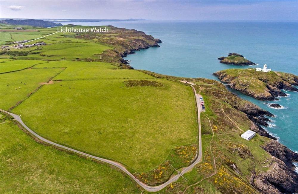 Rural landscape at Lighthouse Watch in Strumble Head, near Pembrokeshire coast, Pembrokeshire, Dyfed