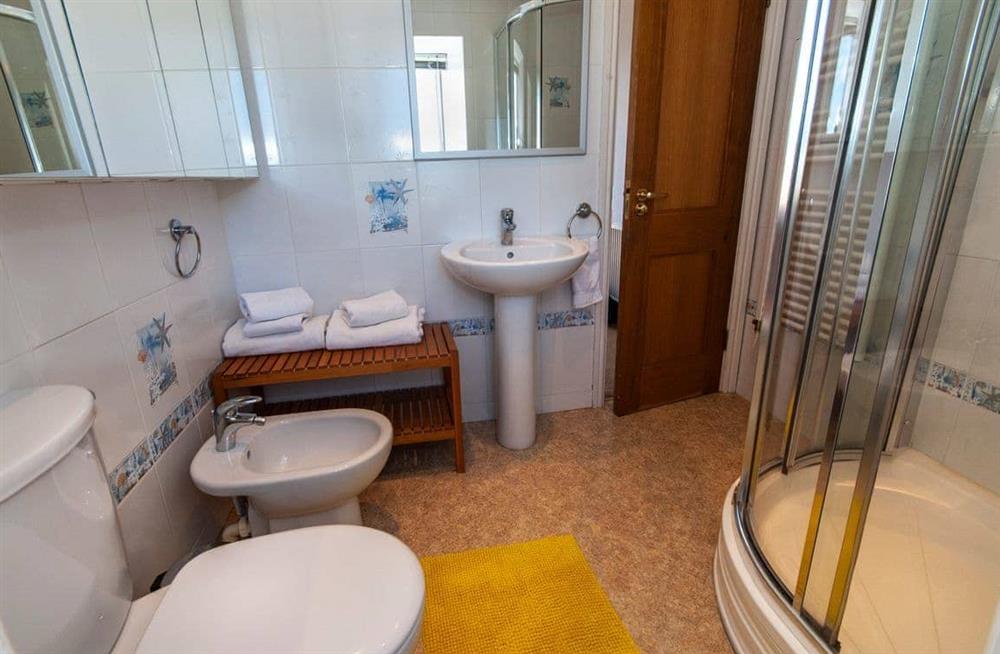 This is the bathroom at Lighthouse Watch in Strumble Head, near Pembrokeshire coast, Pembrokeshire, Dyfed
