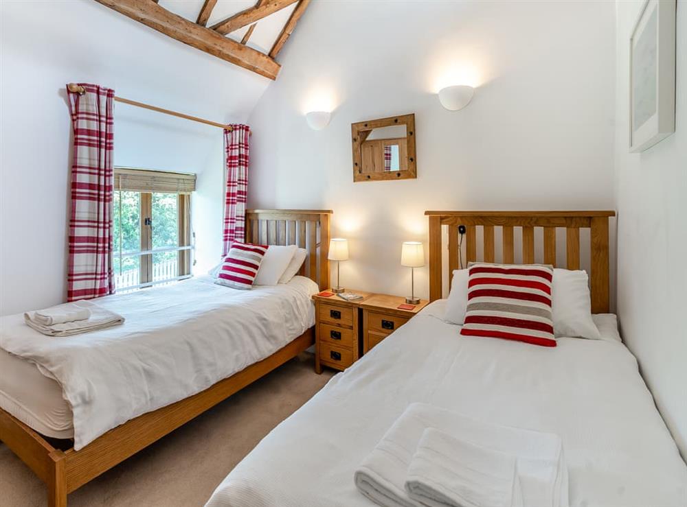 Twin bedroom at Lilac Cottage in Abergavenny, Gwent
