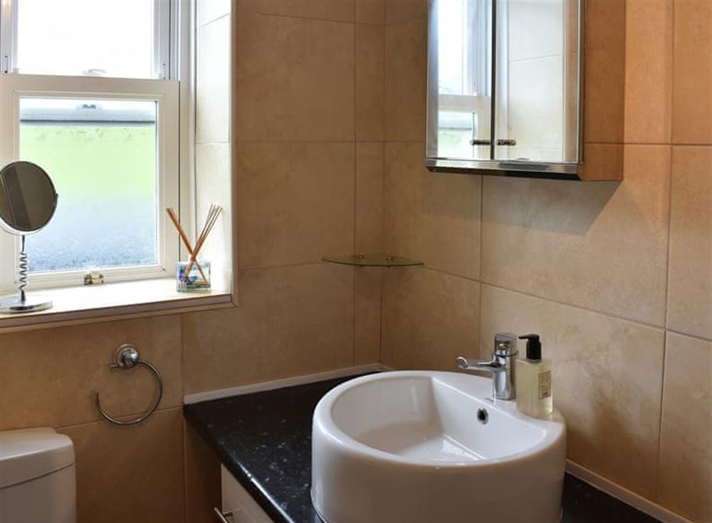 Wonderful tiled bathroom at Lilac Cottage in Westgate, near Bishop Auckland, Durham