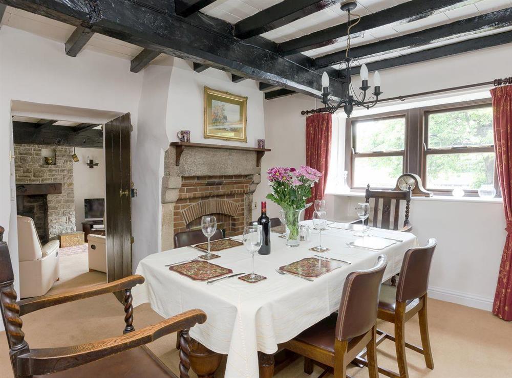 Characterful dining room at Lillegarth in Bradwell, Derbyshire