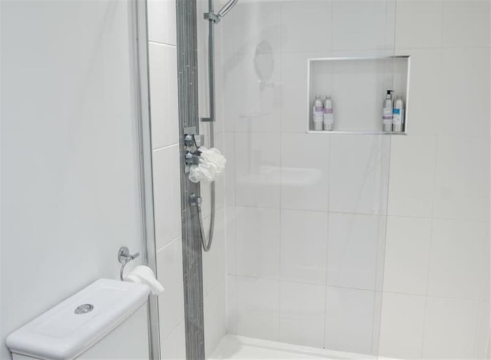 En-suite shower at Lillipit Cottage in Breage, near Helston, Cornwall