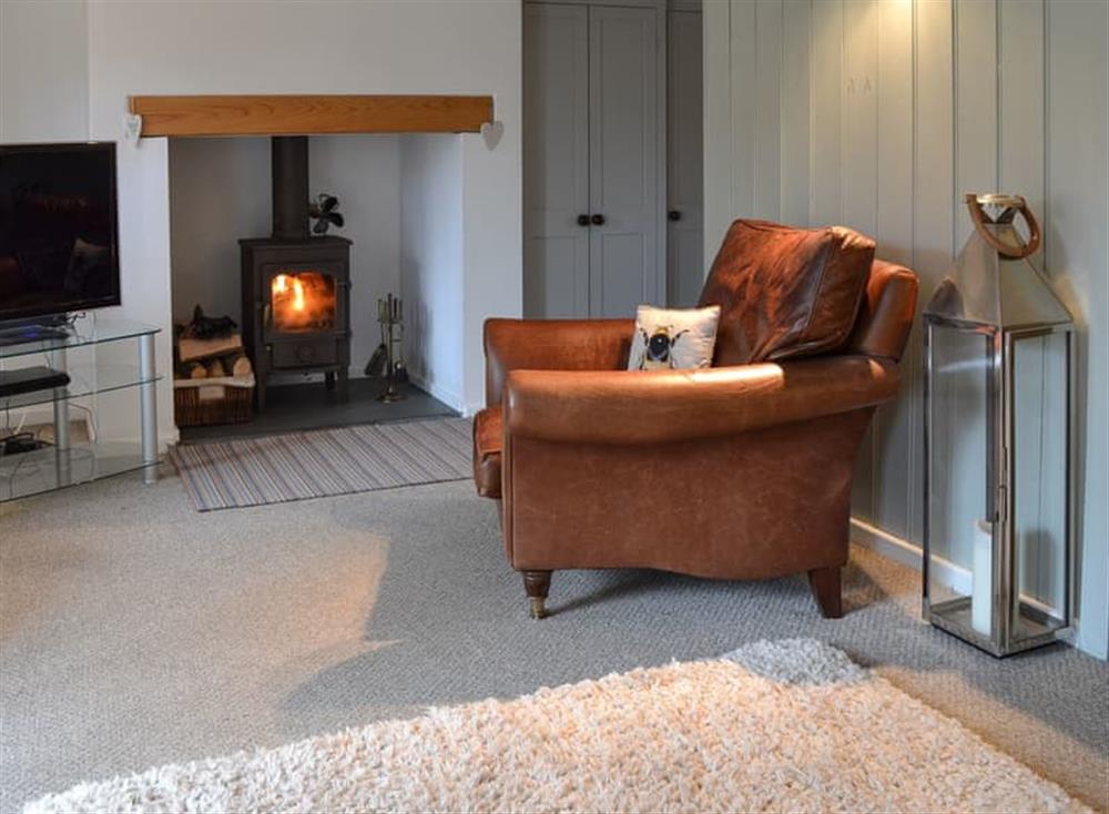 Living room with wood burner (photo 2) at Lillipit Cottage in Breage, near Helston, Cornwall