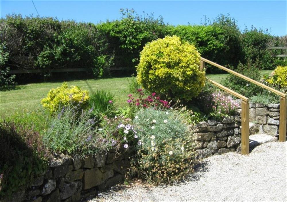 Steps to the garden at Lilliput in Falmouth