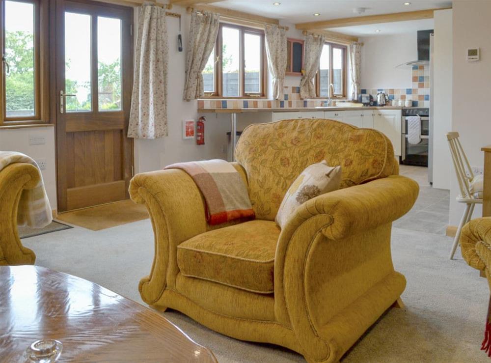 Comfortable open plan living space at Lillys in Boyton, near Launceston, Cornwall