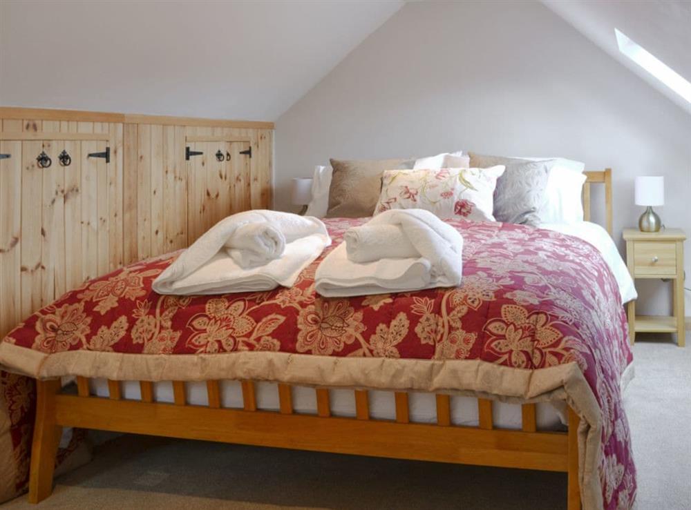 Comfy double bedroom at Lillys in Boyton, near Launceston, Cornwall