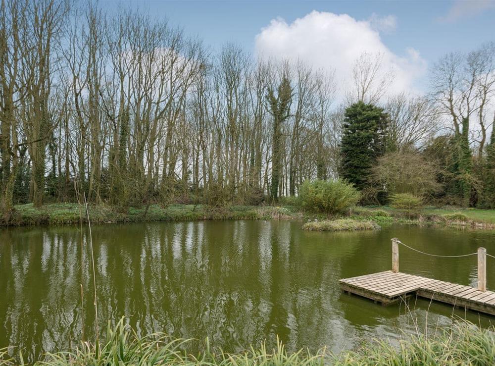 Lake at Lily Pad Lodge in Market Stainton, near Louth, Lincolnshire